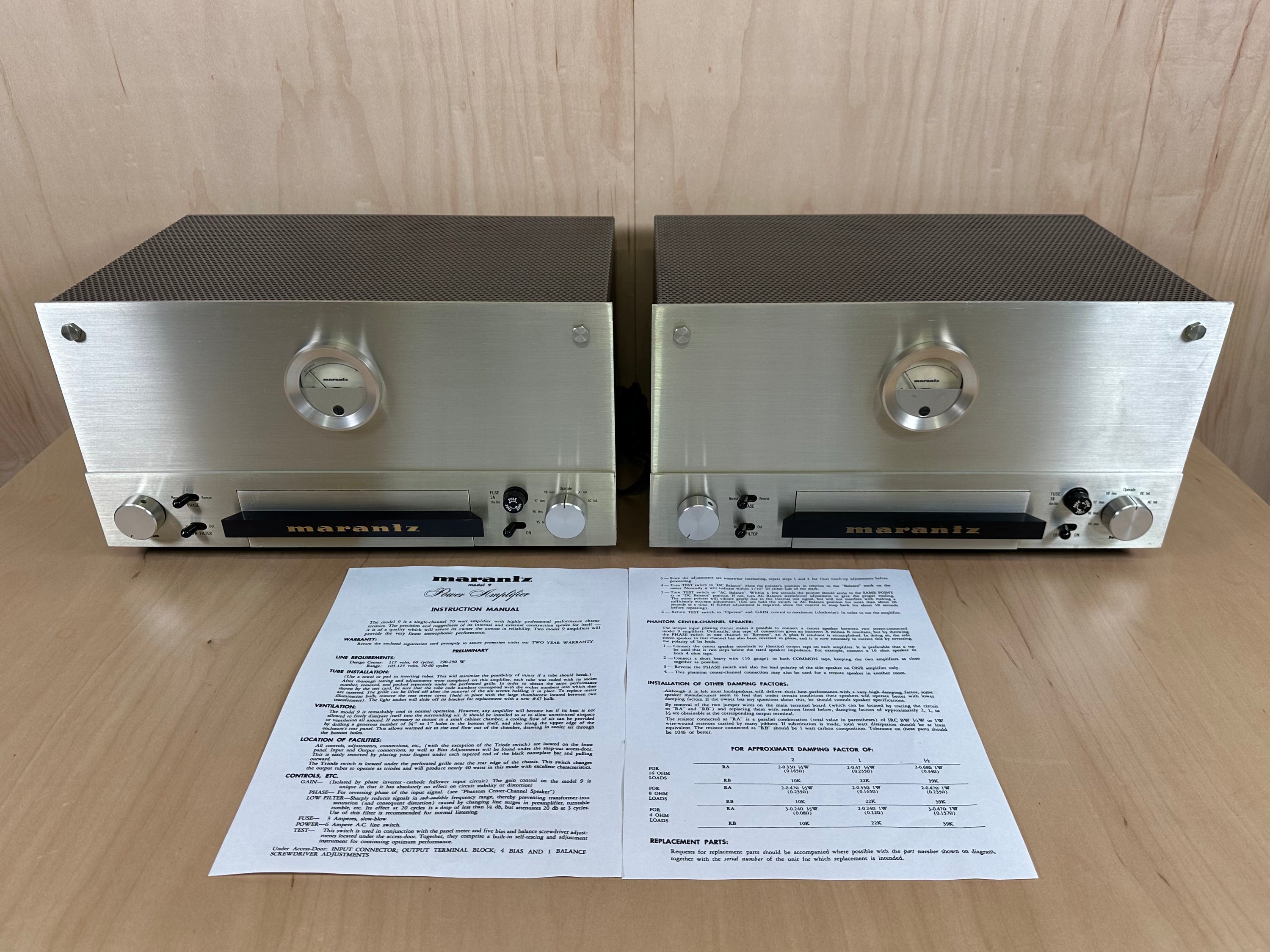 Marantz Model 9 Monoblock Amps Fully Restored