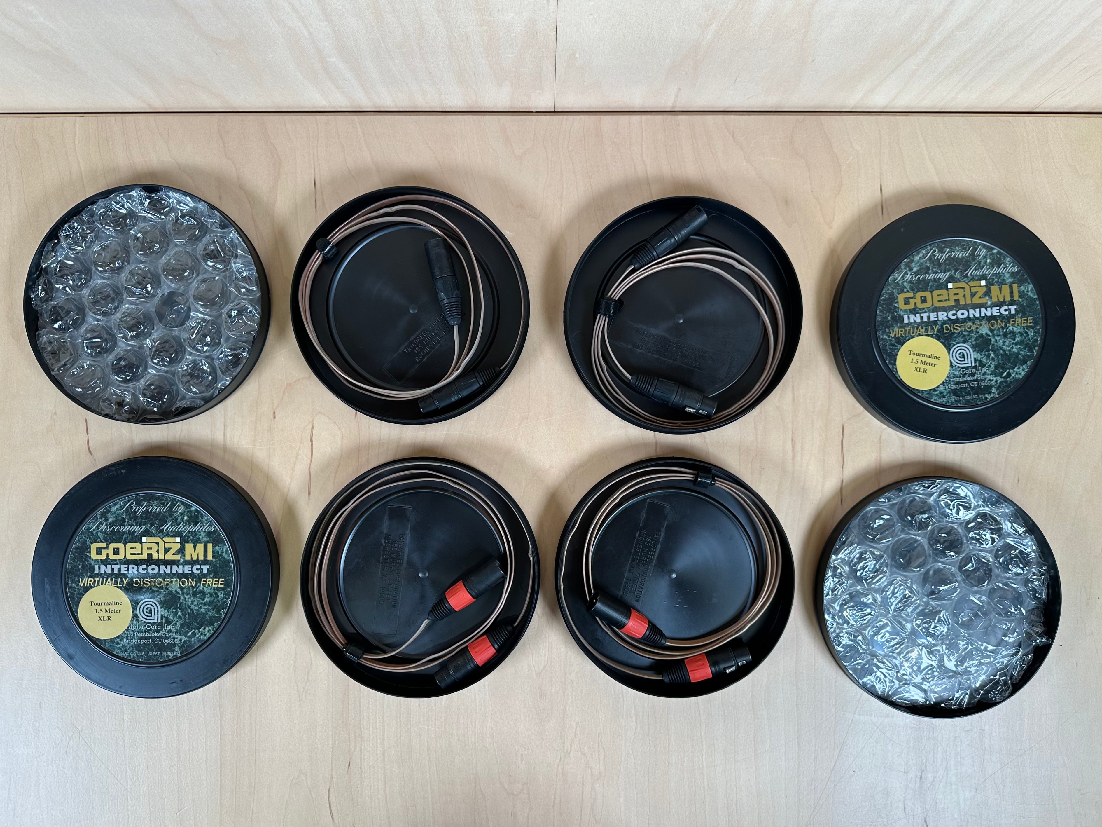 Alpha Core Goertz  Tourmaline 1.5 Meter XLR Interconnects 2 sets sold individually  			