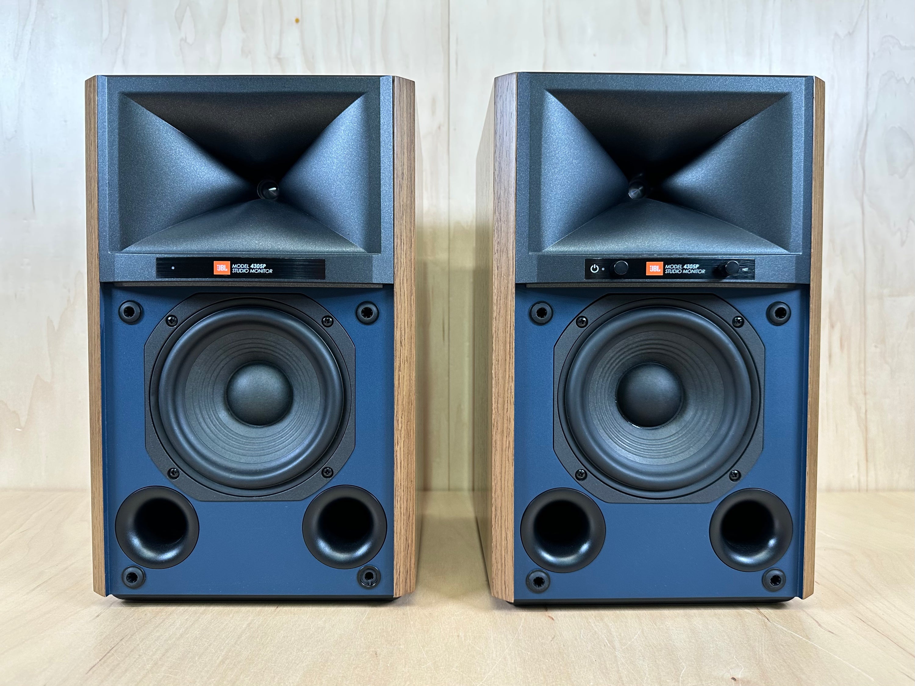 JBL 4305P Studio Monitors w/ Natural Walnut Finish
