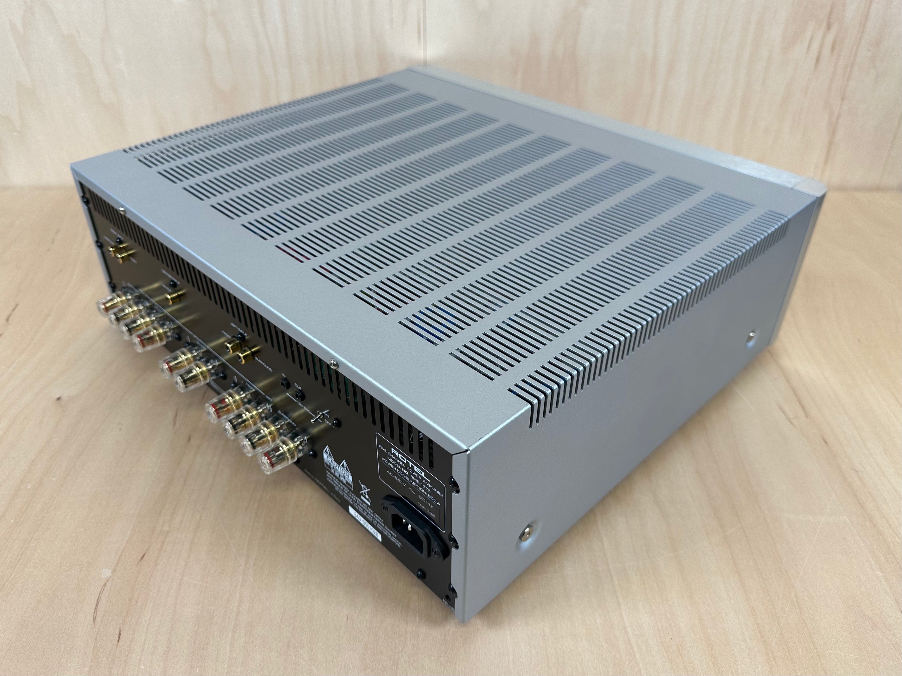 Rotel RMB 1575 Five Channel Amplifier in Silver w/Original Box