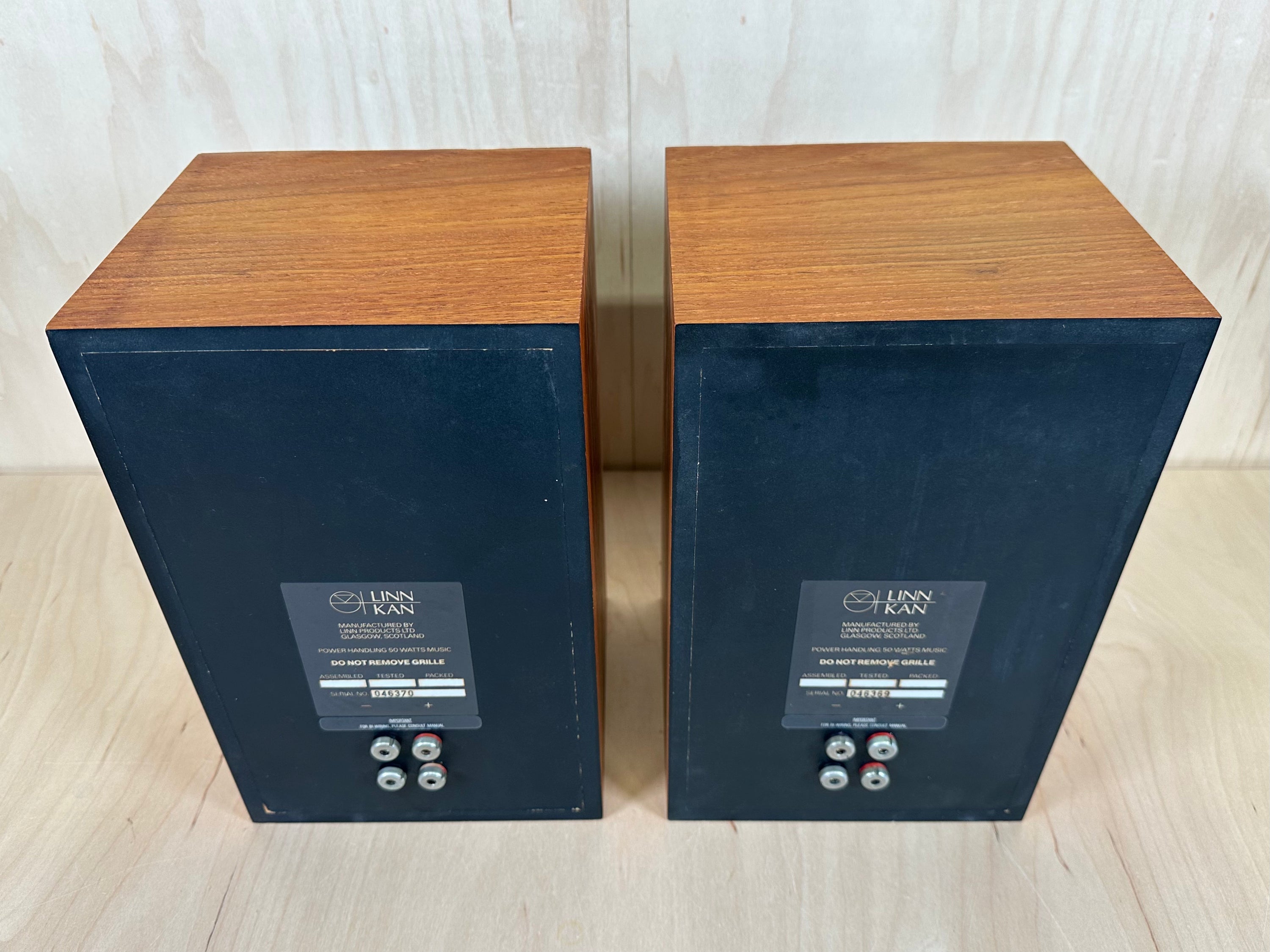 Linn Kan Speakers Bi-Wireable w/Consecutive Serial Numbers