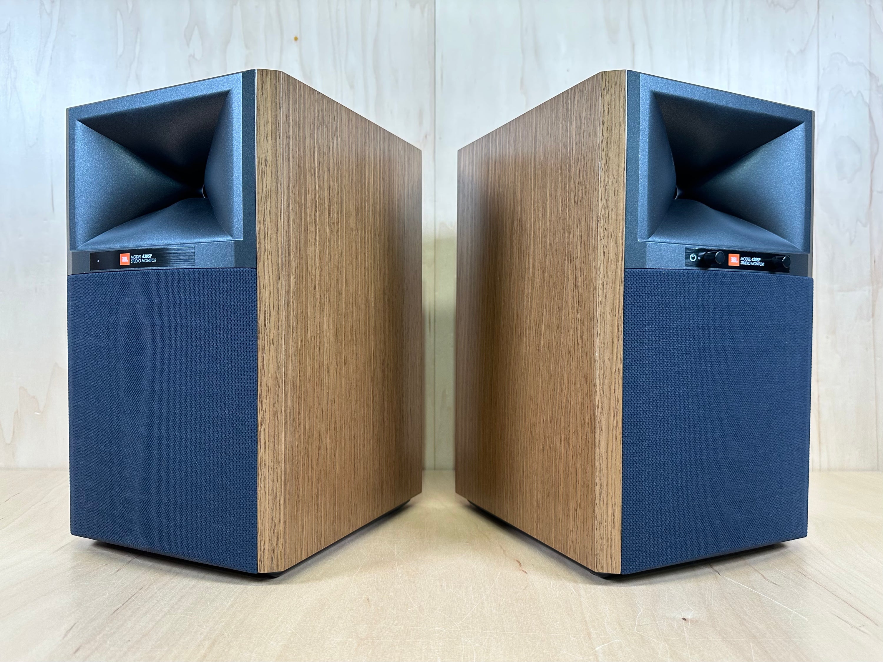 JBL 4305P Studio Monitors w/ Natural Walnut Finish