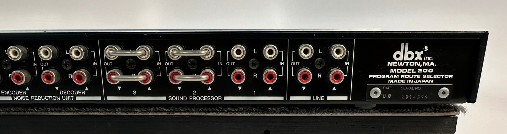 DBX 200 Recording Technology Series Program Route Selector