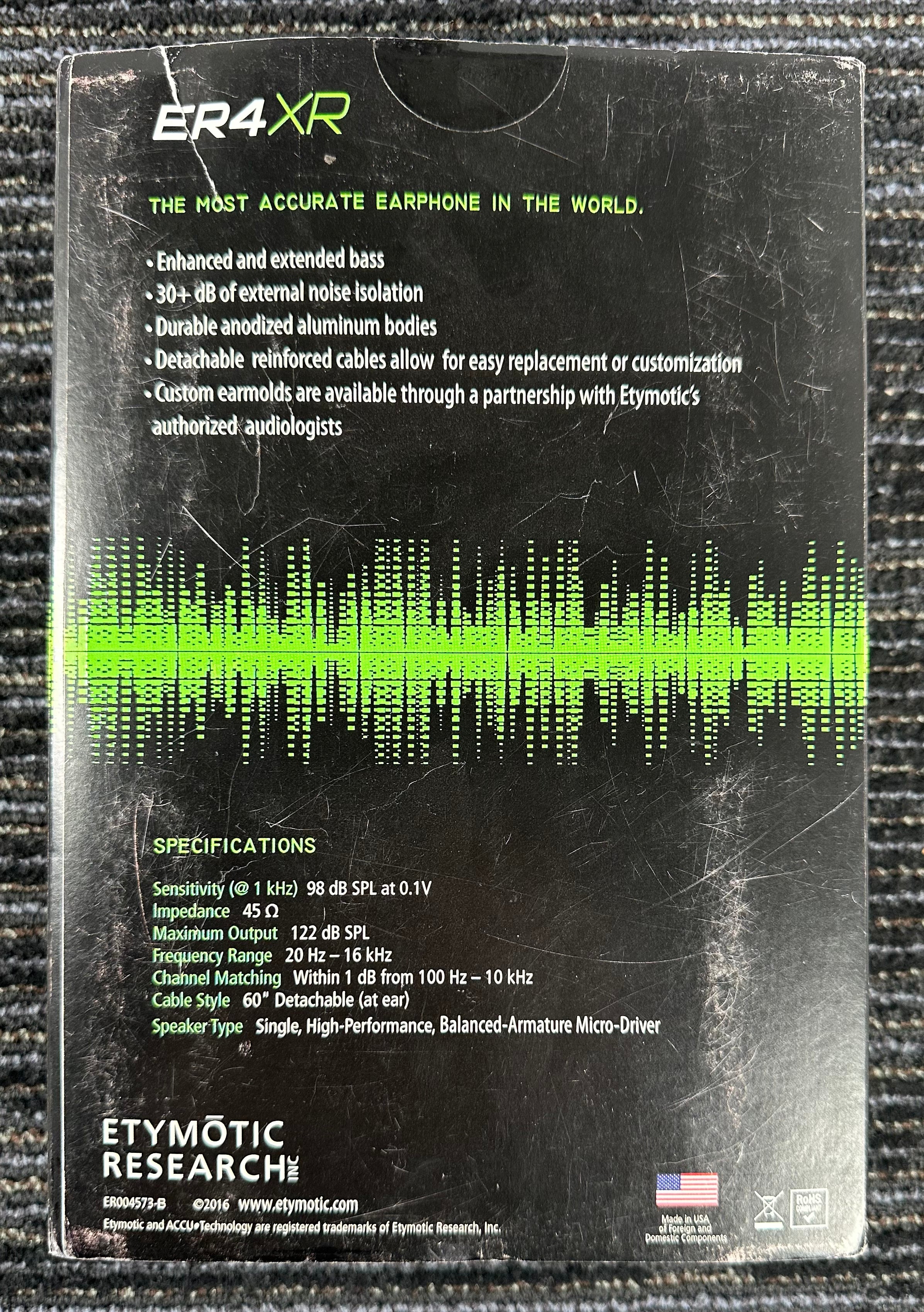 Etymotic ER4XR In-Ear Extended Response Earphones