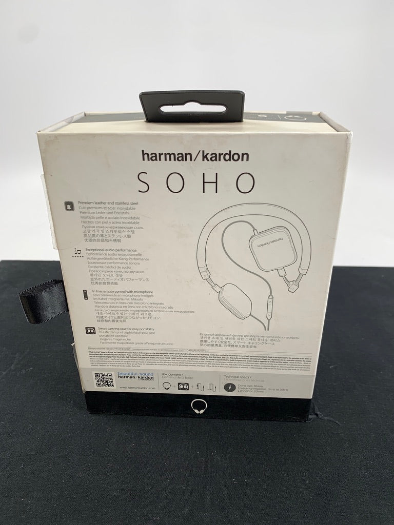 HARMON KARDON SOHO WIRED HEADPHONES IN WHITE
