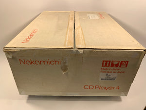 NAKAMICHI CD PLAYER4 CD PLAYER W/REMOTE, MANUAL & ORIGINAL BOX