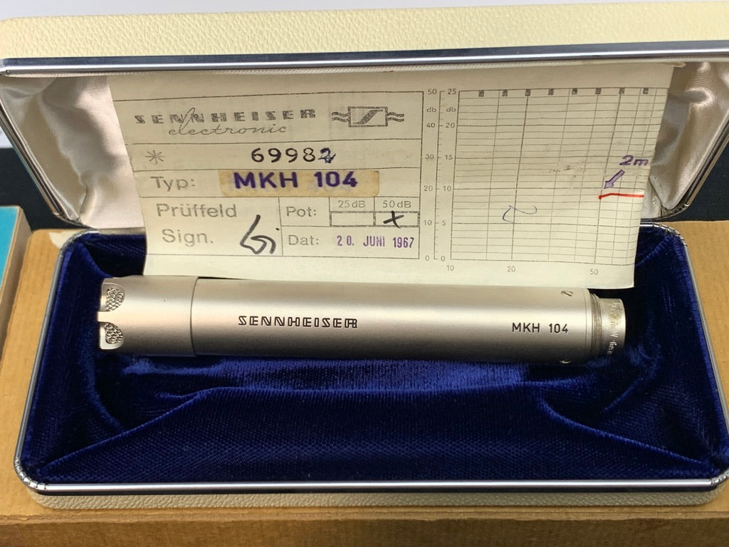 Sennheiser MKH-104 (Pair) Condenser Omnidirectional RF circuitry microphone Package