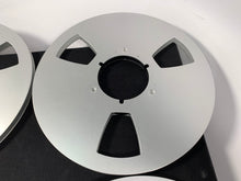 Load image into Gallery viewer, AMPEX 456 GRAND MASTER 10.5&quot; METAL TAPE REELS FOR 1/4&quot; TAPE 4 PACK