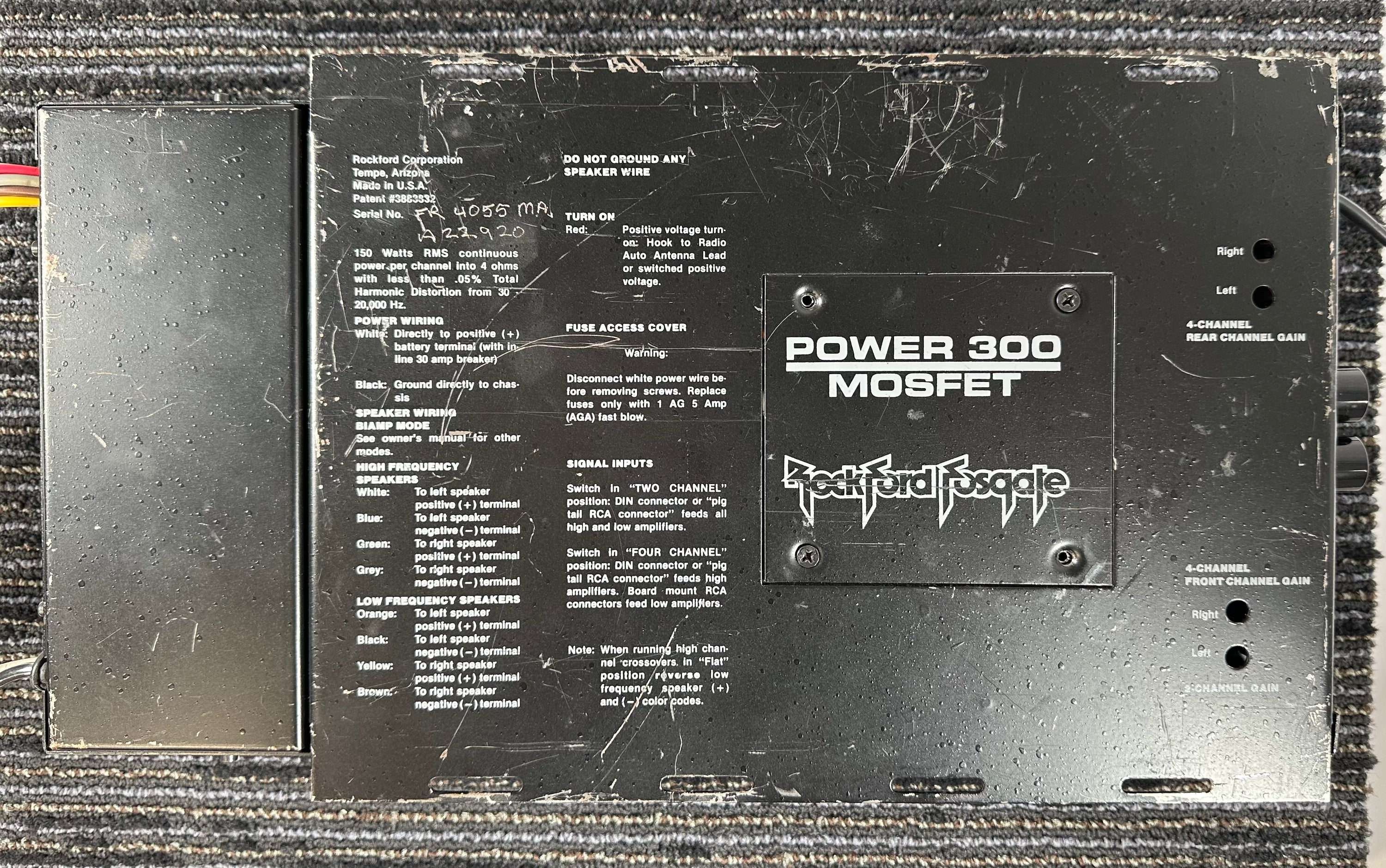 Rockford Fosgate Power 300 Mosfet 4 Channel Old School Power Rockford Fosgate Power 300 Mosfet 4 Channel Old School Power