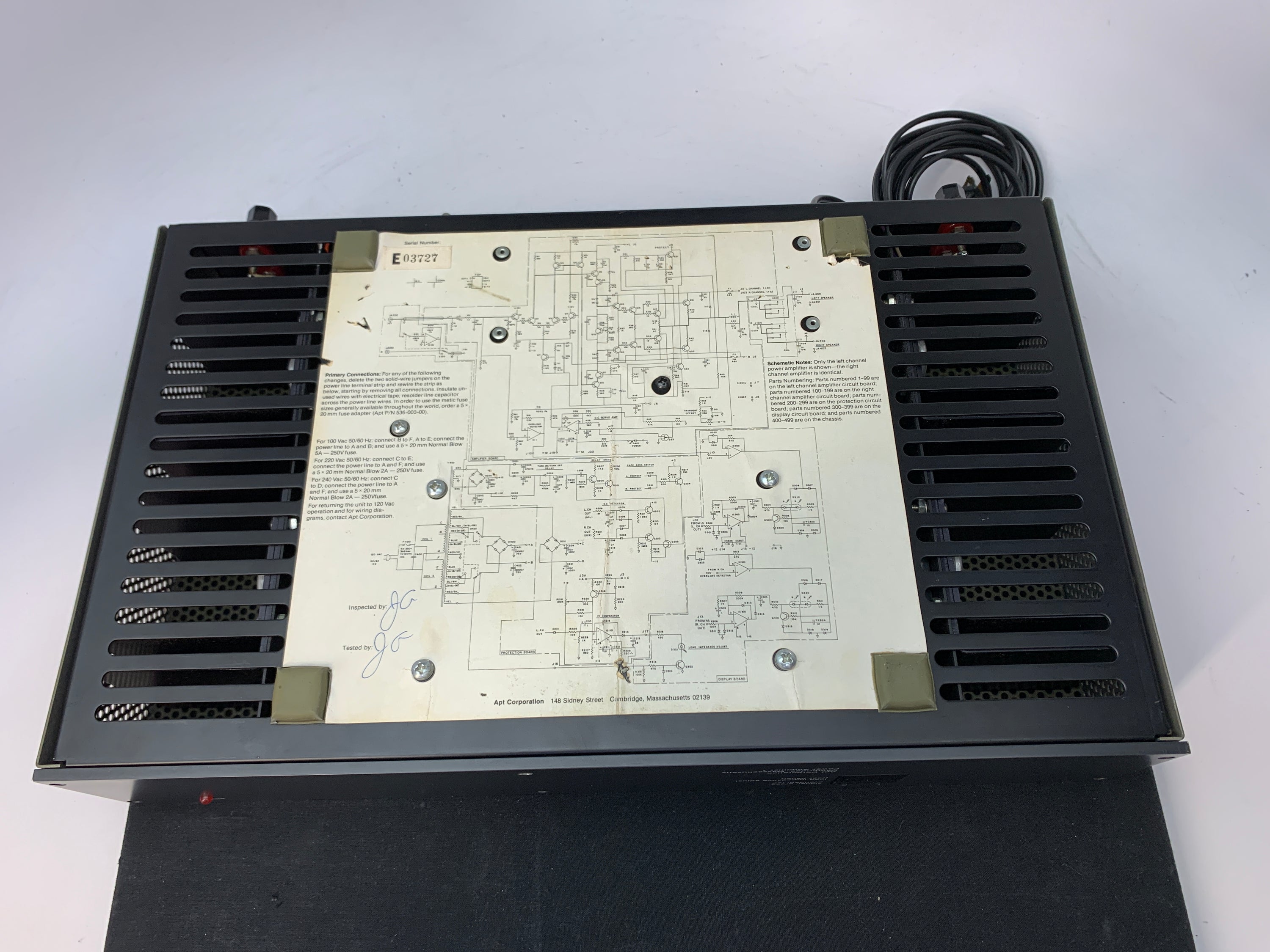 APT CORPORATION POWER AMPLIFIER 1