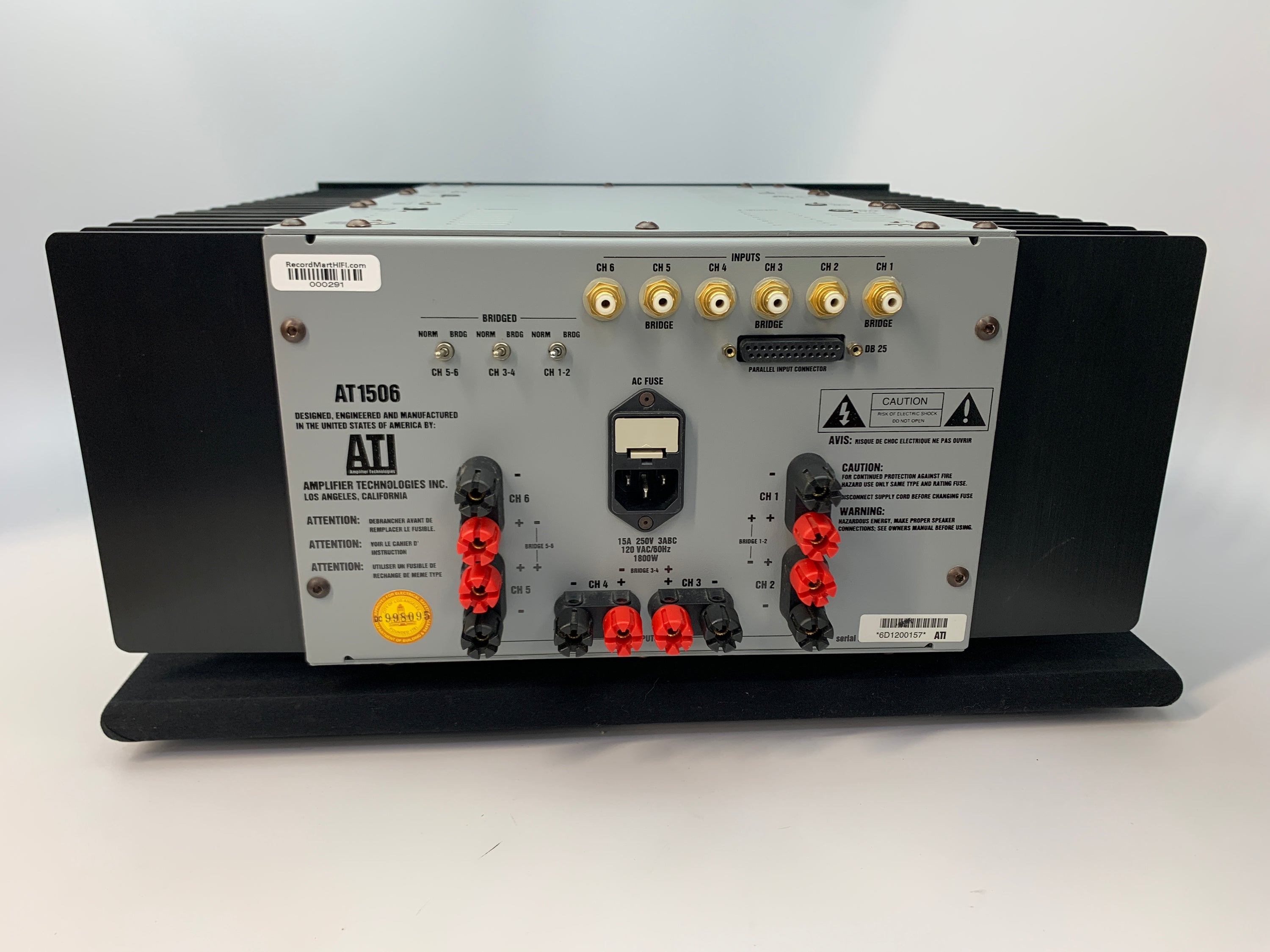 ATI AT1506 SIX CHANNEL POWER AMPLIFIER