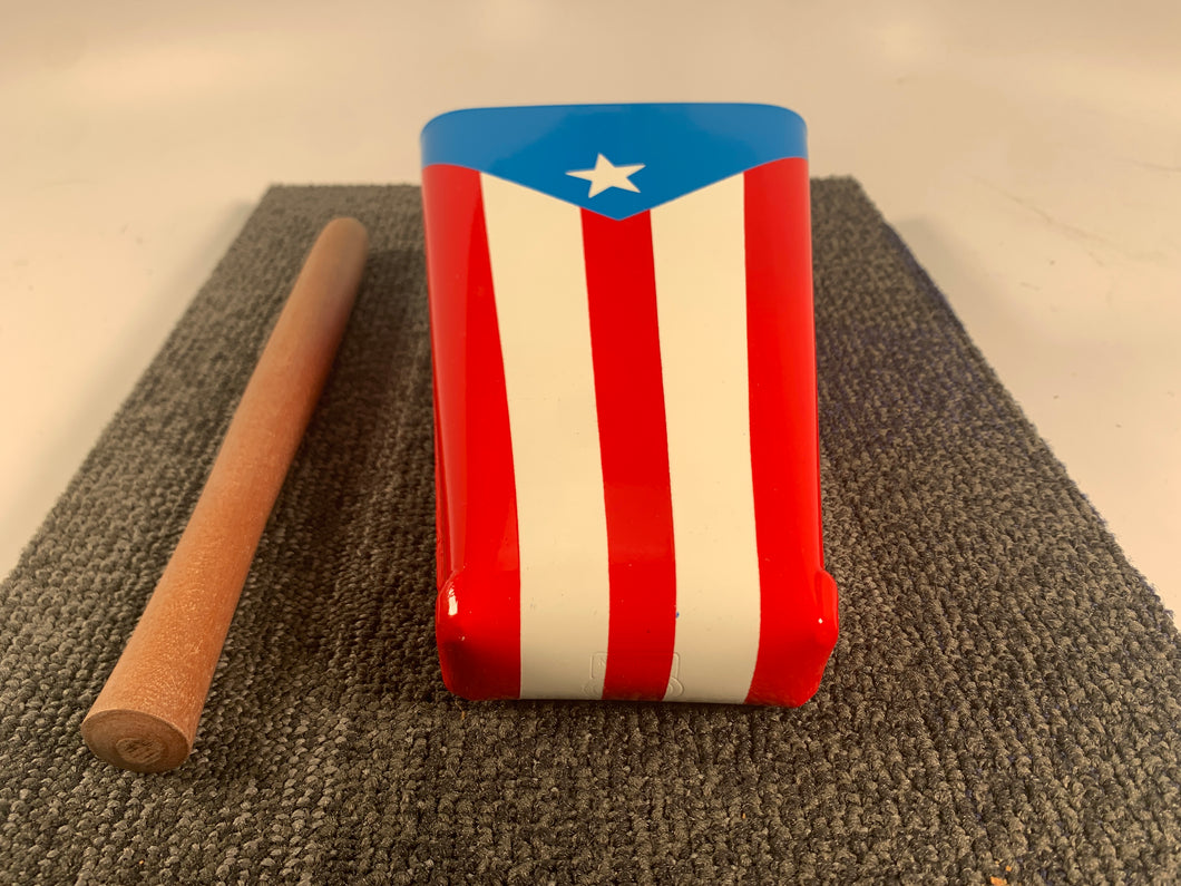 Hand Held Cowbell with Painted Puerto Rican Flag Professional Large