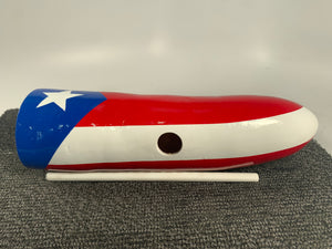 Guiro Professional Medium Puerto Rican Flag w/playing stick