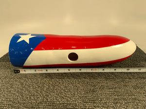 Guiro Professional Medium Puerto Rican Flag w/playing stick