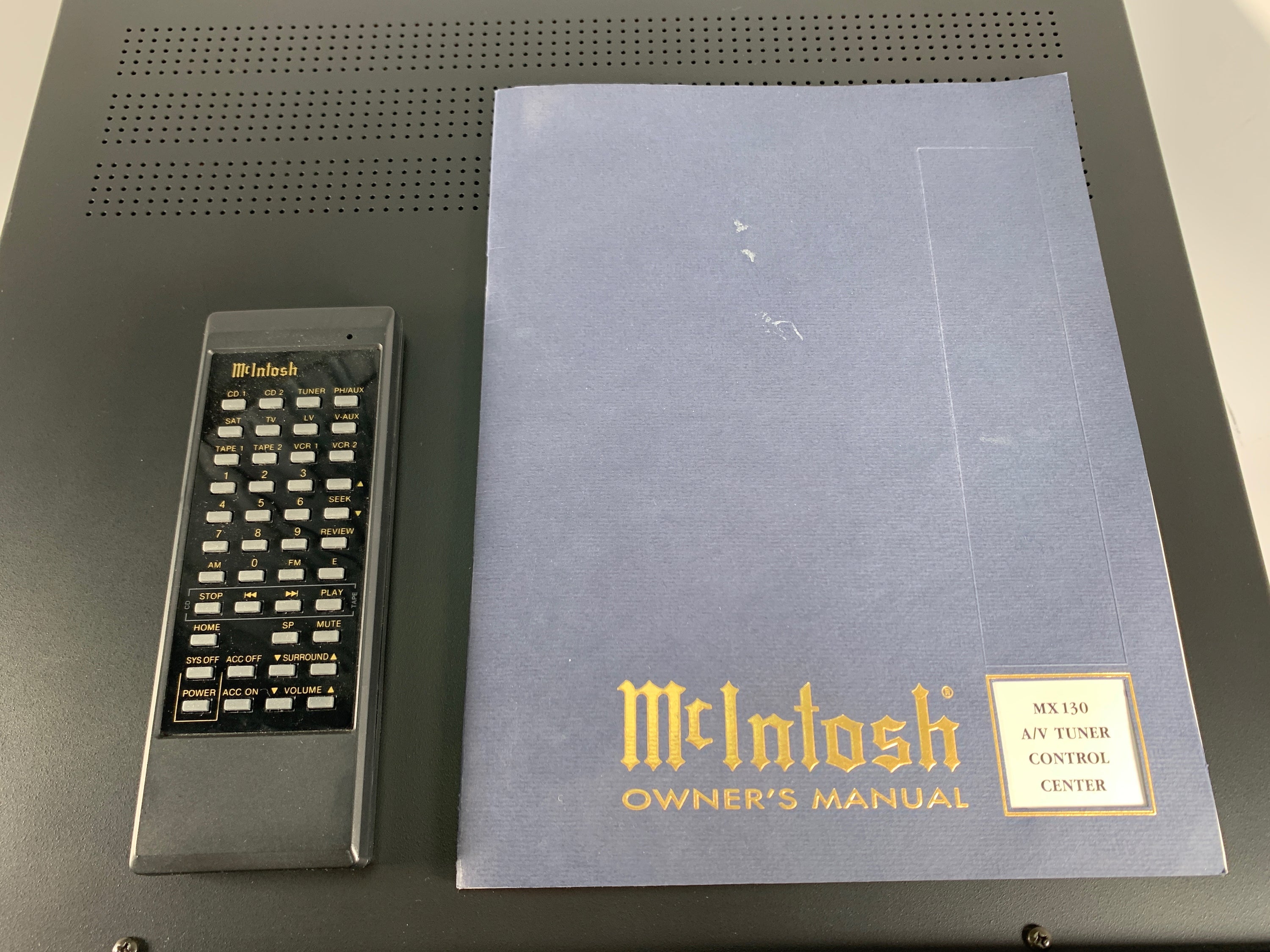 Mcintosh MX 130 A/V Tuner Control Preamp W/ Remote, Owner's Manual, Factory Box