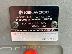 Kenwood Trio Model L-07M Monoblock Amplifiers/Pair