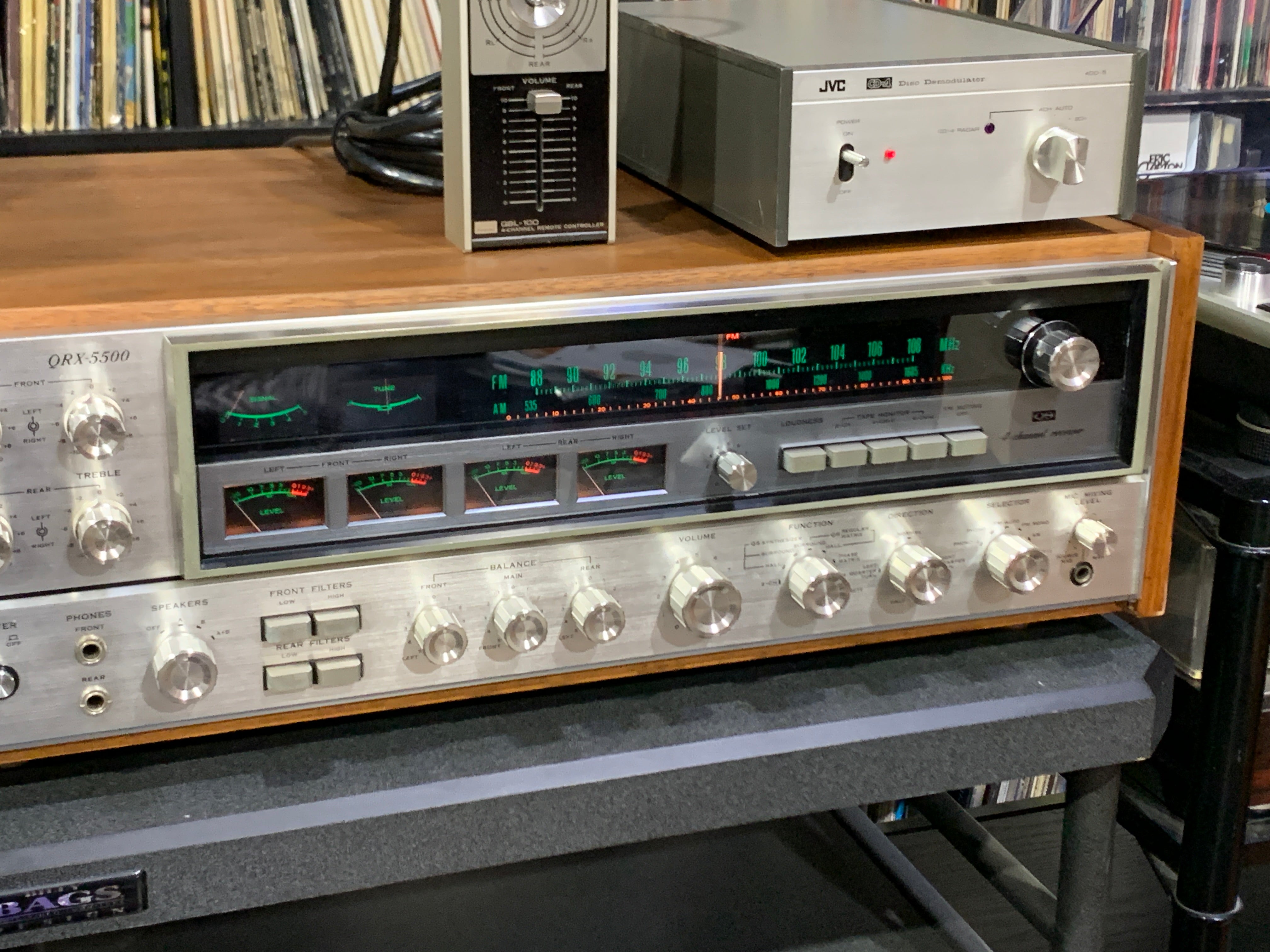 Sansui QRX-5500 w/ QBL-100 Wired Remote and JVC CD-4 Demodulator