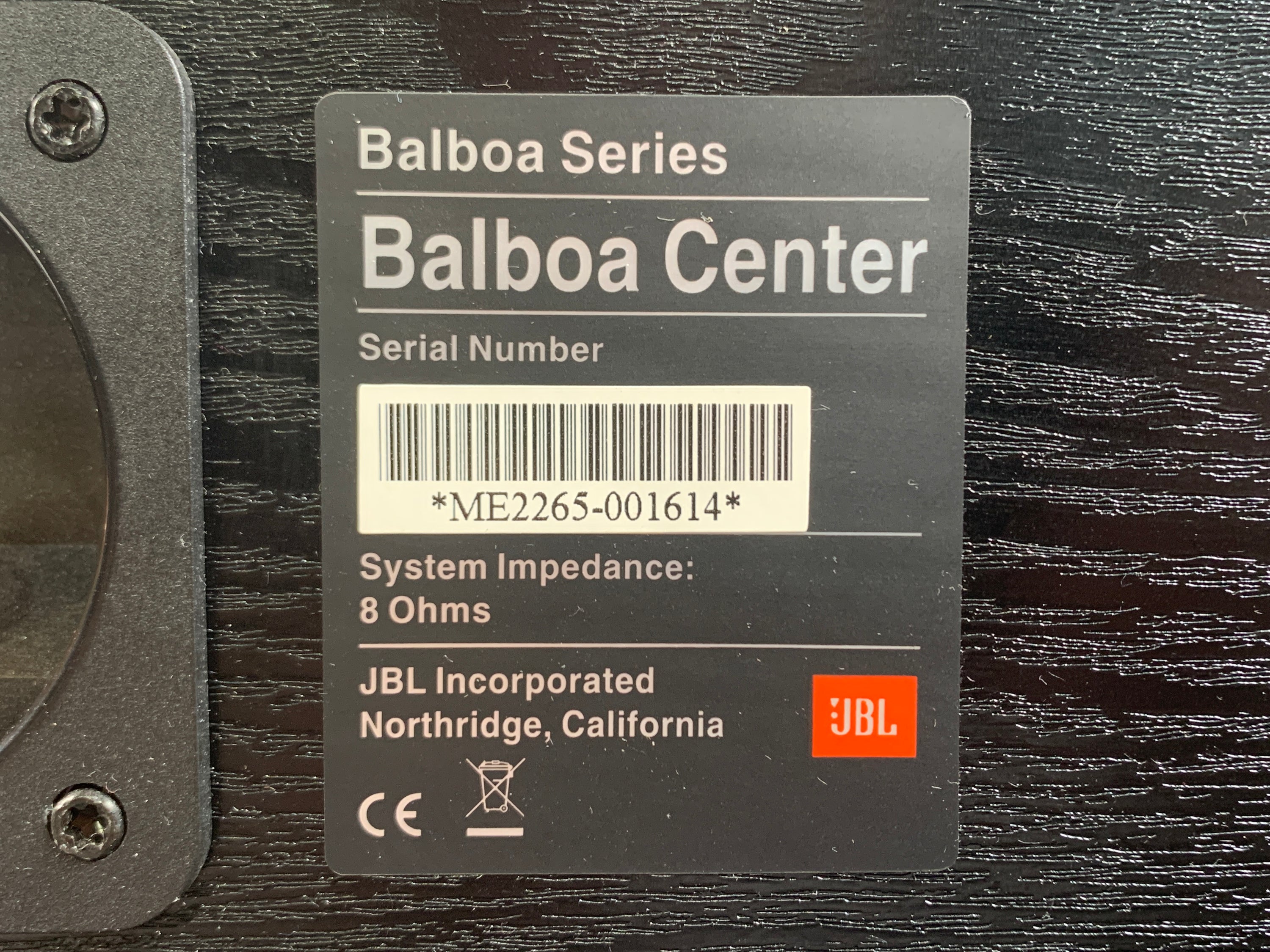 JBL Balboa Center Channel Speaker