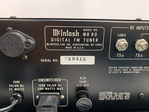 MCINTOSH MR 80 DIGITAL FM TUNER
