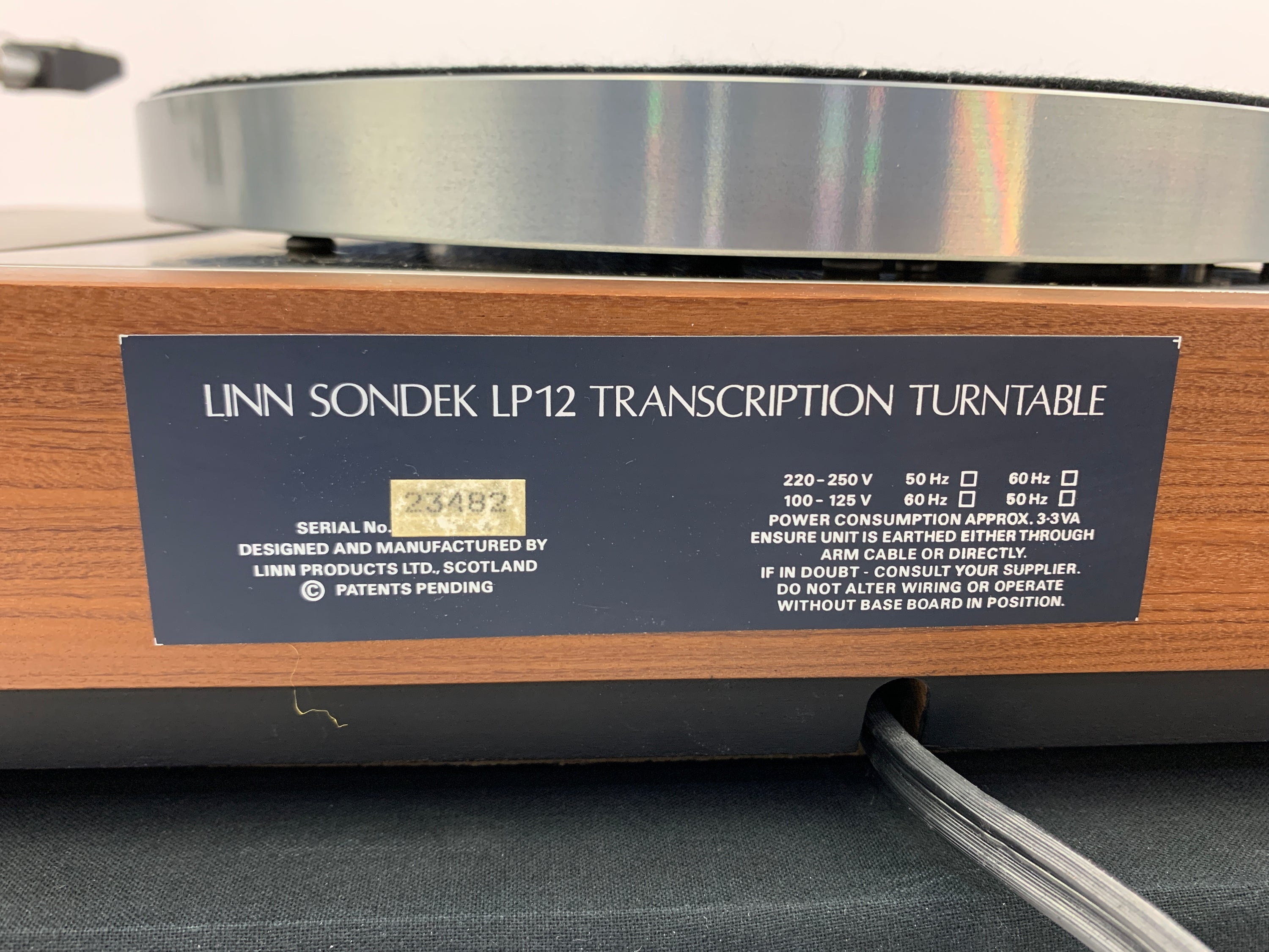 LINN SONDEK LP 12 TRANSCRIPTION TURNTABLE W/FIDELITY RESEARCH FR-64 TONE ARM