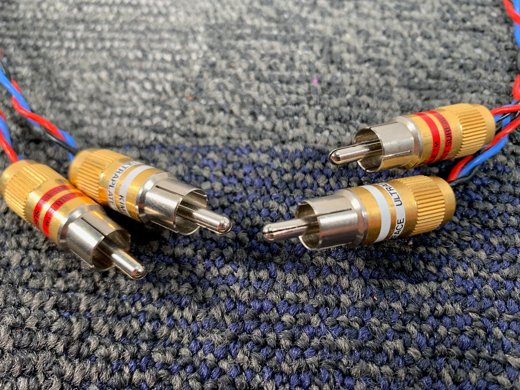 Kimber Kable PBJ Interconnects w/Ultra Plate Contact Surface RCA connectors .5 Meter pair