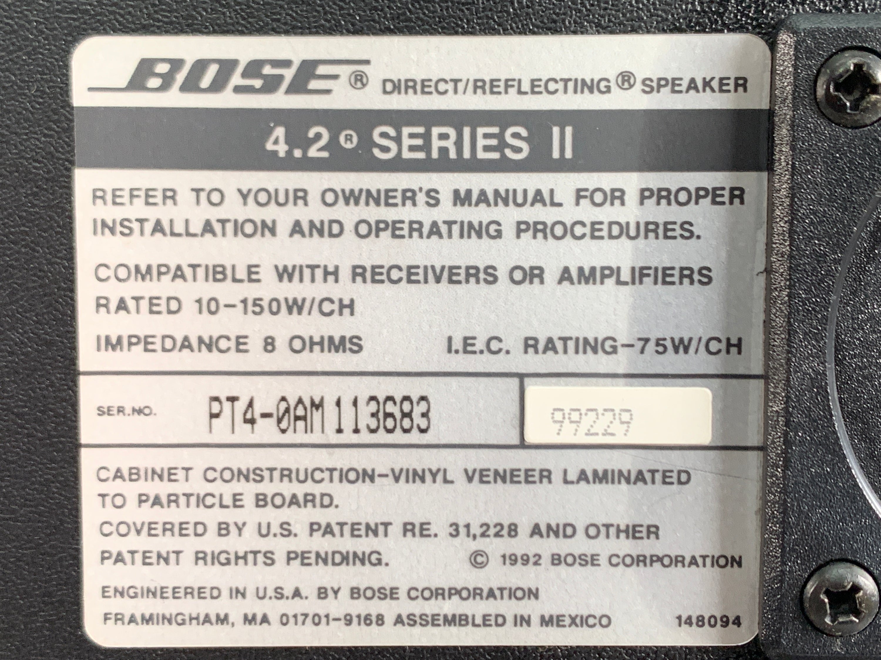 Bose 4.2 Series II Speakers