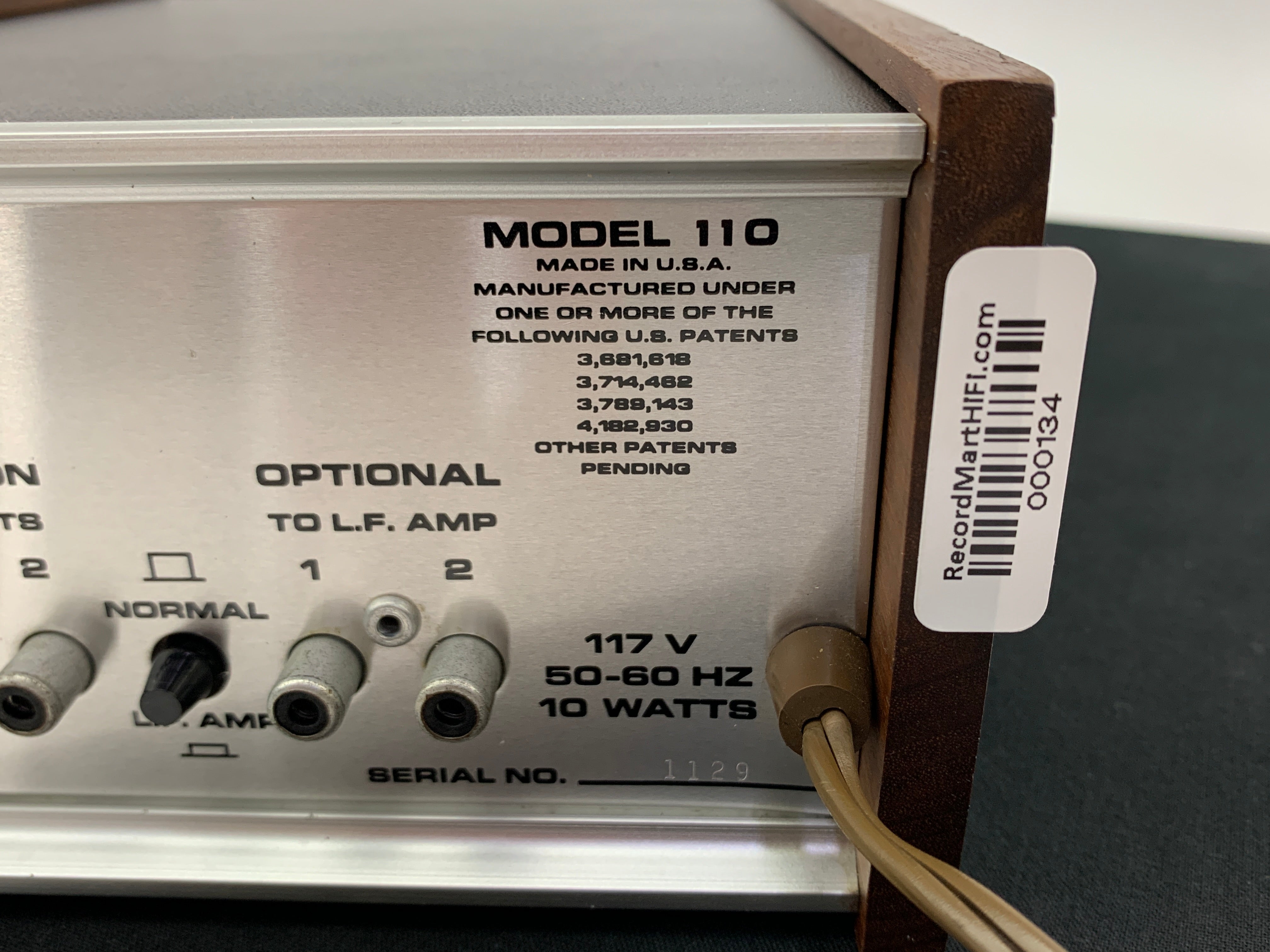 dbx Model 007 ノイズリダクションユニット DBX MODEL 110 SUBHARMONIC SYNTHESIZER – Record Mart HiFi