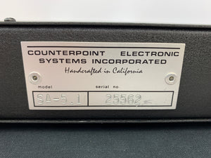 Counterpoint SA-5.1 Dual Channel Tube Preamplifier W/SA-5 Tube Power Supply