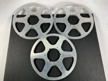 Load image into Gallery viewer, Audiotape 10.5&quot; Vintage Metal Reel to Reel Take Up Reels Made by Audio Devices Inc. USA lot of 3