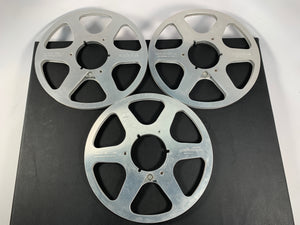 Audiotape 10.5" Vintage Metal Reel to Reel Take Up Reels Made by Audio Devices Inc. USA lot of 3