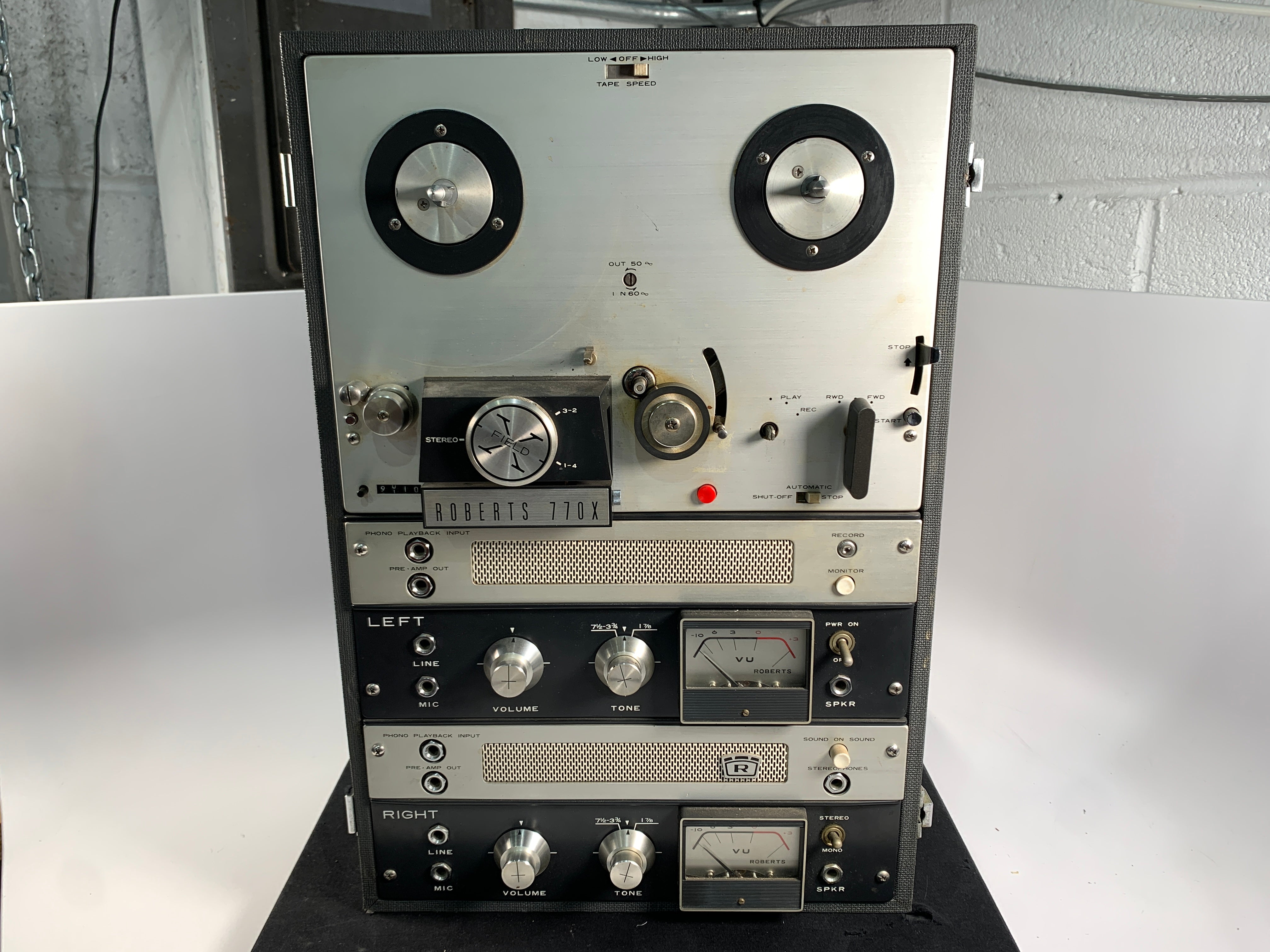 Roberts reel to reel parts model 450a chasis with ff play rev rec switches
