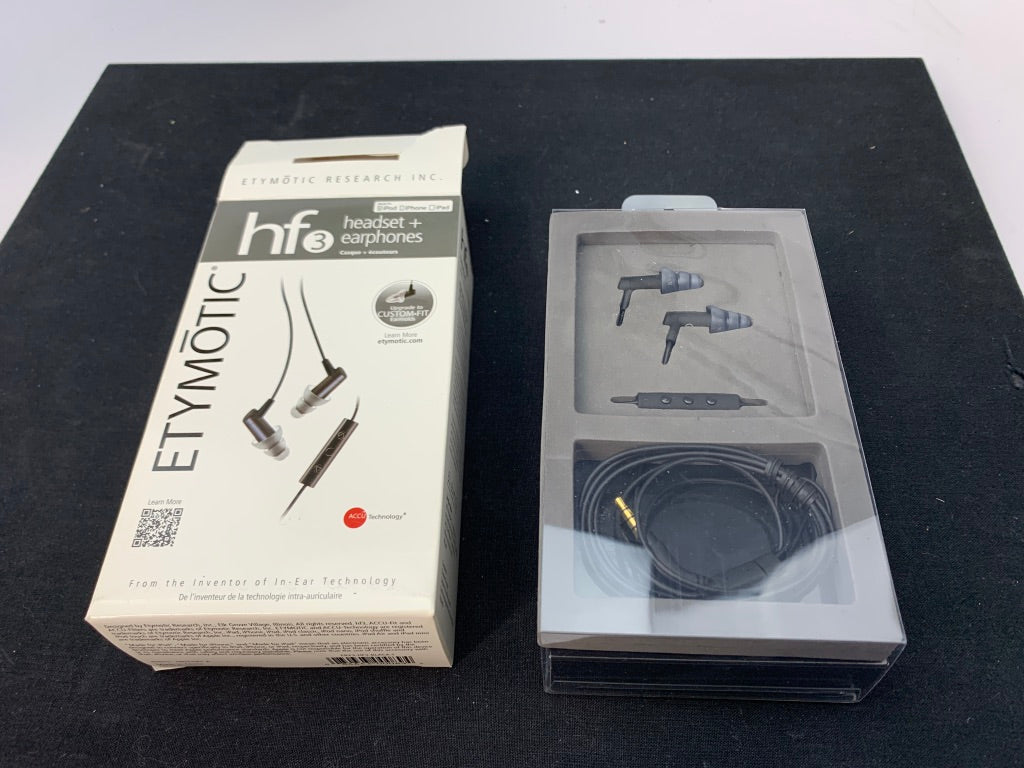 ETYMOTIC HF3 EARBUDS IN WHITE OPEN BOX