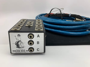 WHIRLWIND MEDUSA 50FT 19 CHANNEL BOX TO FANOUT SNAKE W/ 16 XLR AND 3, 1/4" JACKS