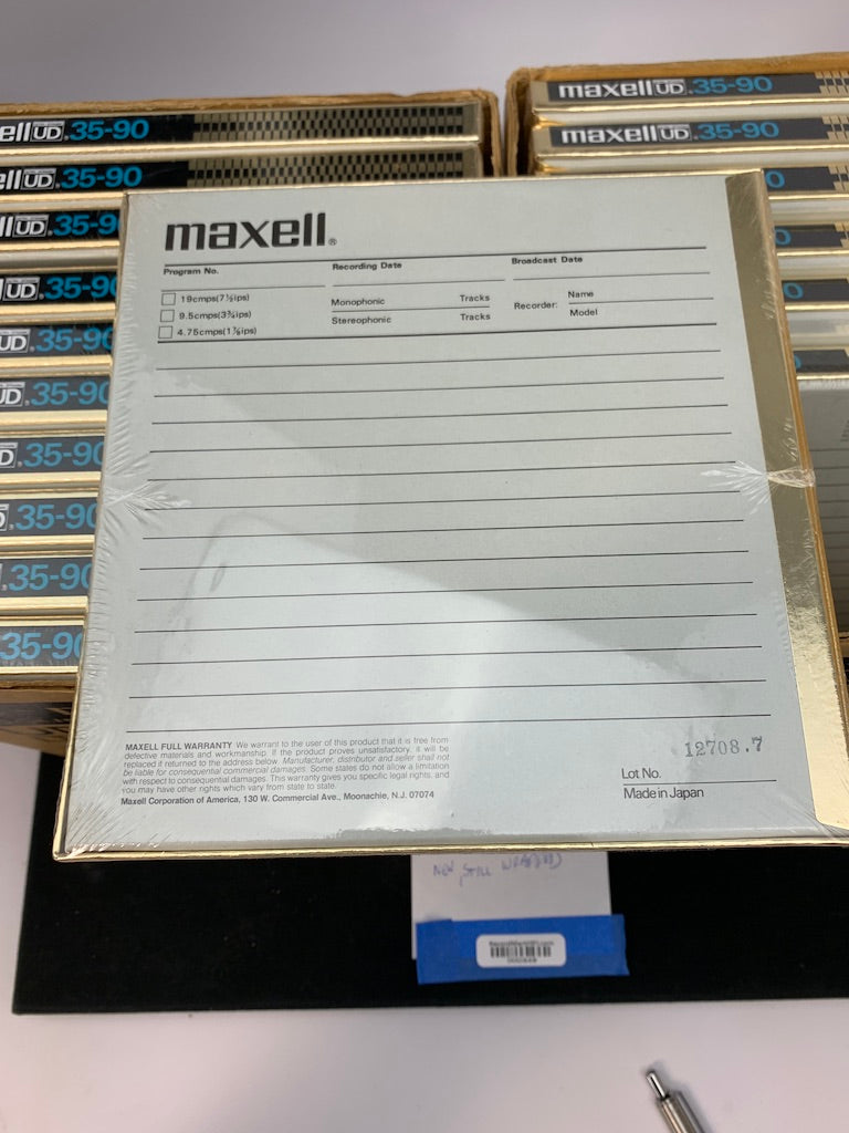 MAXELL UD35-90 7" REEL TO REEL TAPE VINTAGE NEW OLD STOCK FACTORY SEALED