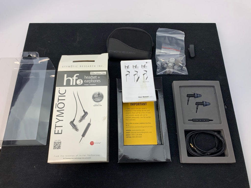 ETYMOTIC HF3 EARBUDS IN WHITE OPEN BOX