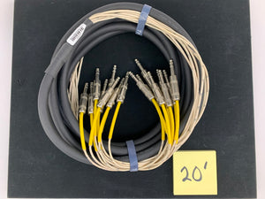 HORIZON 8 CHANNEL 1/4" to 1/4" TRS BALANCED SNAKE CABLE 20'